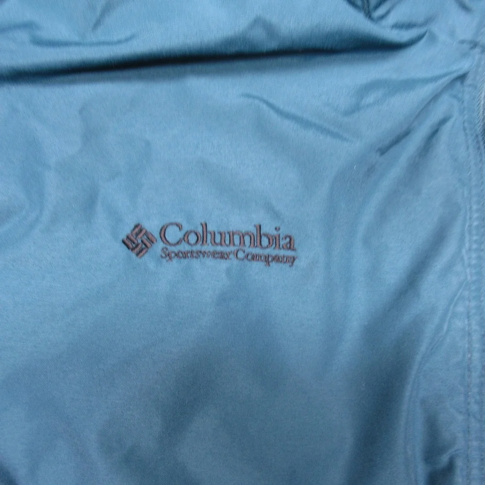 Columbia Jacket Mens Large Sea Blue‎ Fleece Lined Insulated Bomber Winter VTG